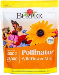 Burpee Wildflower 25,000 Bulk, 1 Bag, 18 Varieties of Non-GMO Flower Seeds Polli