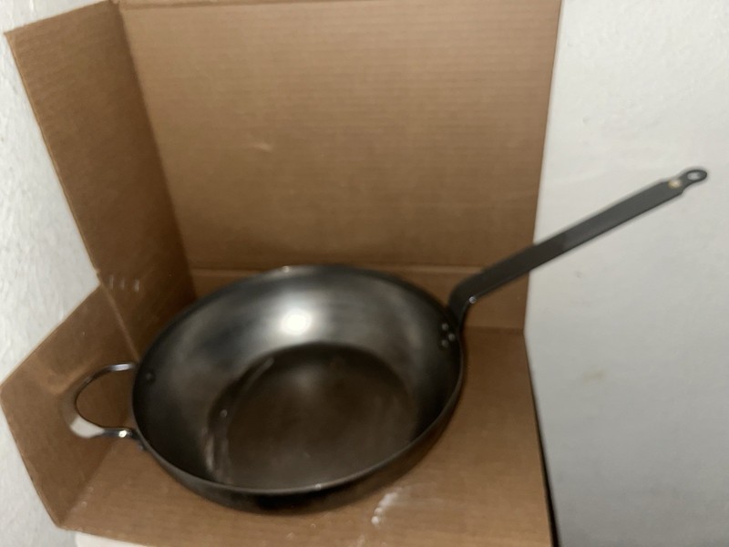 De Buyer MINERAL B Carbon Steel 13” Frying Pan Deep Induction Ready France