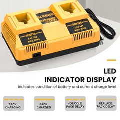 For Dewalt NiCd NiMh 7.4V-18V Dual Fast Charger DC9320 DC9096 DC9098 DC9099