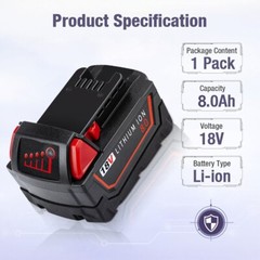 4Pack For Milwaukee for M18 8.0AH Battery Lithium Extended Capacity 48-11-1860