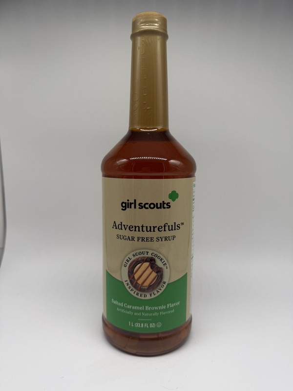 GIRL SCOUTS Sugar Free adventurefuls SYRUP salted Carmel brownie 0 CARB