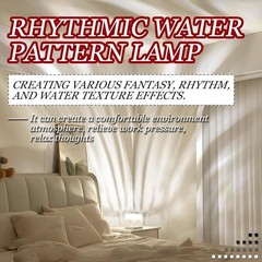 Ocean Wave Aurora Projector Lamp 16 Colors LED Night Light Bedroom Rechargeable