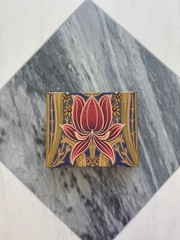 ETRO Rectangular Porcelain Floral Tray Multicolor Decorative Catchall Dish New