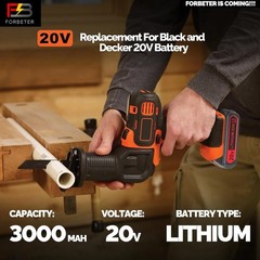 2PACK NEW 20V Lithium-ion Battery / Charger for BLACK DECKER 20 Volt LBXR20 LB20