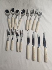 Forever Yours Pink Peach Hearts Corelle Flatware SET Silverware