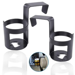 2 Pcs Car Large Cup Holder, Black, Metal, 5.11 In*2.56 In *4.52 In, Fits Most…