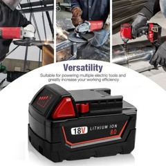 Battery For Milwaukee for M18 18V 8.0AH Extended Lithium 48-11-1880 48-11-1860