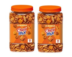 Chex Mix Cheddar Savory Snack Mix Salty Snacks Tub 20 oz Pack of 2