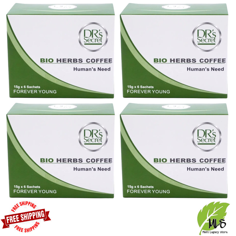 4 X Green Coffee 6’s Natural Herbal Kopi Instant Drink for Healthy Men