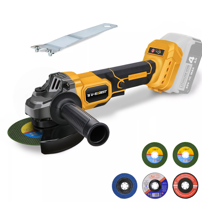 Cordless 4-1/2″ to 5″ Angle Grinder For Dewalt 20V Battery Brushless 11000RPM