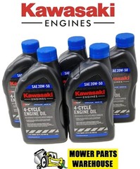 5 PACK GENUINE OEM KAWASAKI 20W50 K-TECH MOTOR OIL 99969-6298 QUART 20W-50