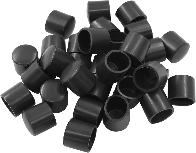 32Pcs Round Black Rubber Furniture Leg Caps, 1/2 Inch (12mm) Table Chair Leg Tip gallery