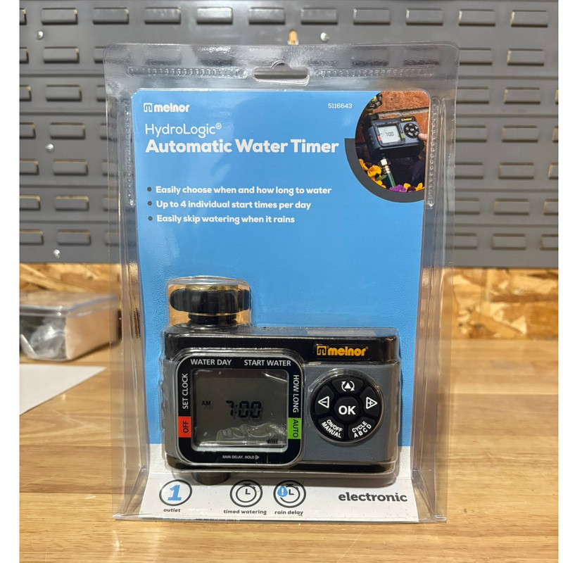 NEW Melnor HydroLogic Automatic Water Timer 1-Zone Outlet 4 Start Times 5116643