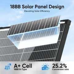 AeternaSol 200W 400W 1000W Solar Panel 100W Mono N-Type Charger RV Home Off-Grid