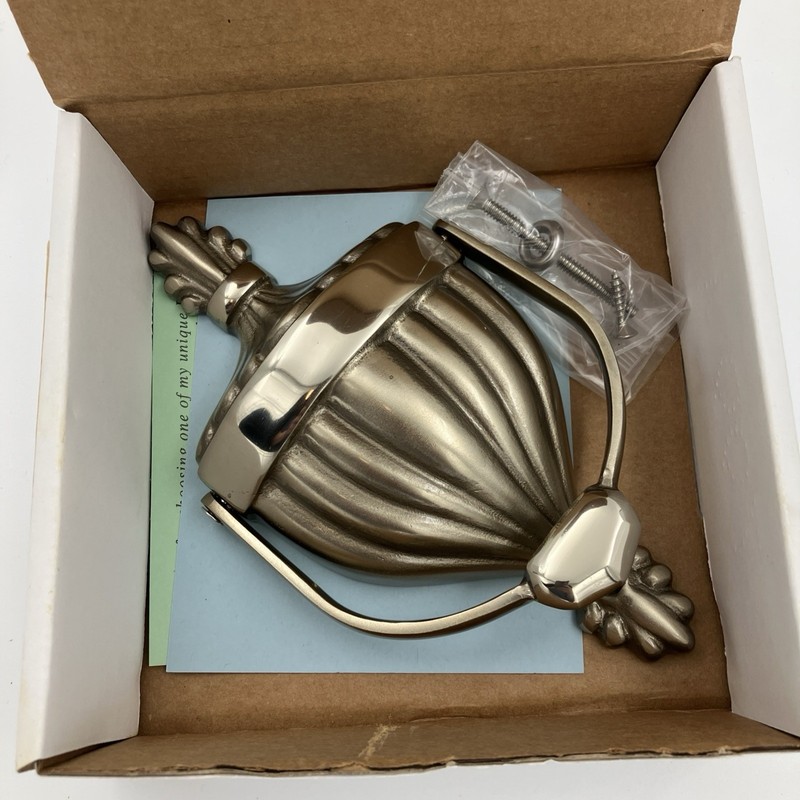 Michael Healy Victorian Urn Door Knocker Brushed Nickel Silver Finish 2004
