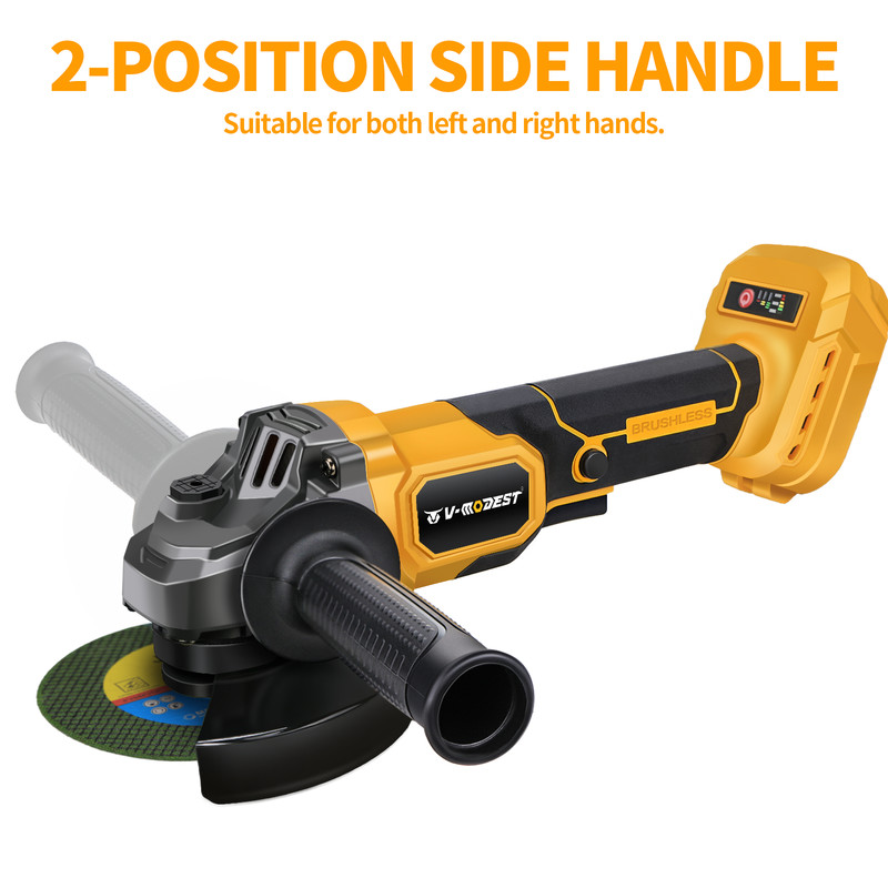 Cordless 4-1/2" to 5" Angle Grinder For Dewalt 20V Battery Brushless 11000RPM gallery