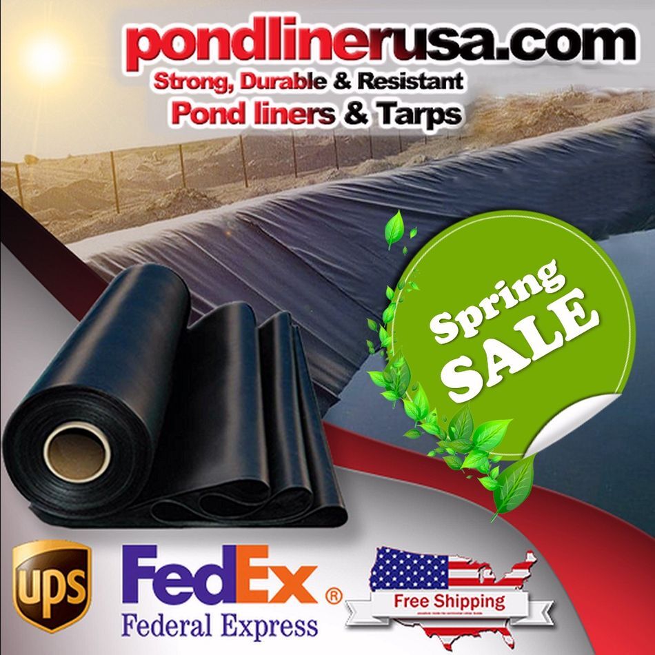 Pond Liner 1×1 35×35 35×40 35×50 35×60 35x100Spring sale, Any size,Free Shipping