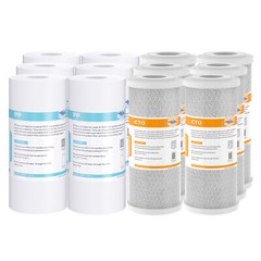 5μm 10″x4.5″ Sediment CTO Carbon Block Water Filter Whole House Cartridges Set