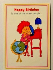 1 Birthday Greeting Card/Envelope Humorous Adult Nicest People My World Friend
