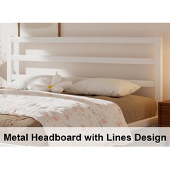 Bed Frame Twin Full Queen King Metal Platform With Headboard and Footboard