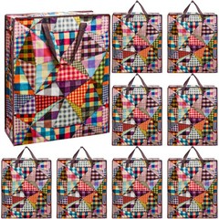 ZAVOOS 9 Pack Extra Large Moving Bag, 90 L Heavy Duty Storage Tote with Zippers