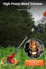 Best Cordless Grass Trimmer & Edger – Foldable Weighs 3.4 lbs, 2 x 21V Batteries