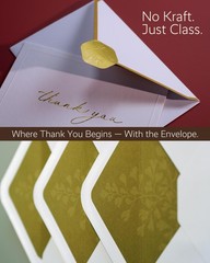 Gold Foil Thank You Cards Envelopes Bulk 32-Pack Embossed Notes 4 Colors Seal