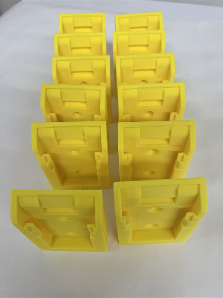 12 Pack DeWALT Battery Mounts 20V/60V Wall Holders Hangers Yellow Made In USA