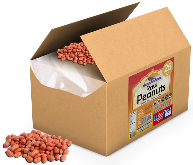 Rani Peanuts, Raw Whole With Skin (uncooked, unsalted) 25lbs (400oz) 11.36kg gallery