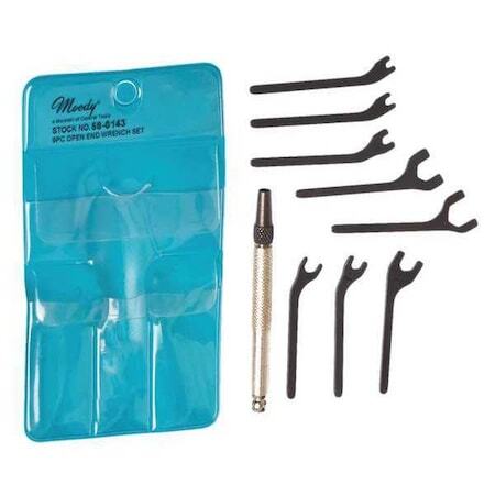 Moody Tool 58-0143 Open End Wrench Set,9Pc,4In,Sae