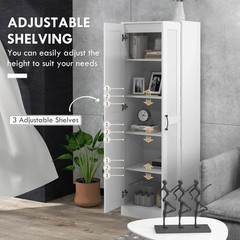 HOMCOM Pantry Storage Cabinet w/ Shelves, Refurbished