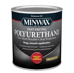 Minwax Fast-Drying Polyurethane, Gloss, Clear, 1 Quart
