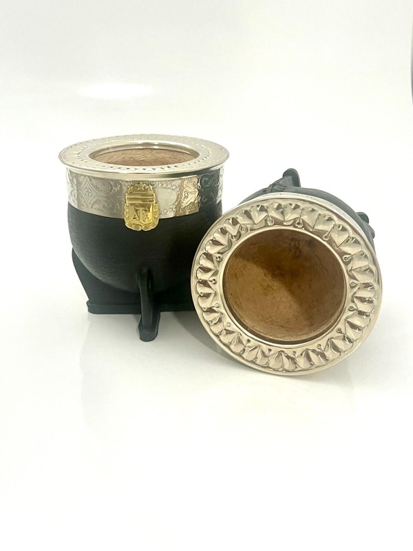Yerba Mate Gourd Imperial – Argentina logo and stainless steel straw