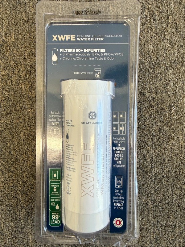 GE XWFE genuine refrigerator water filter ( WITH CHIP), 100% authentic