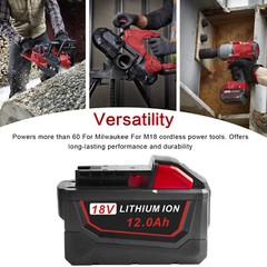 2Pack For Milwaukee for M18 Lithium 12.0Ah Extended Capacity Battery 48-11-1860