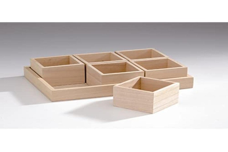 Nesting Box, Wooden, Natural, 26.5 x 18.5 x 6 cm, 6 1683 800