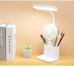 LED Desk Lamp Eye-Caring Reading Table Light Adjustable Neck Lamp w/ Clamp USB