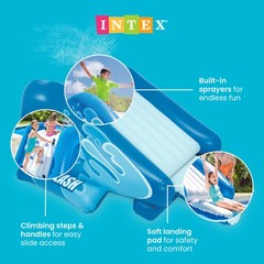 Intex 58849EP Kool Splash Inflatable Play Center Swimming Pool Water Slide, Blue
