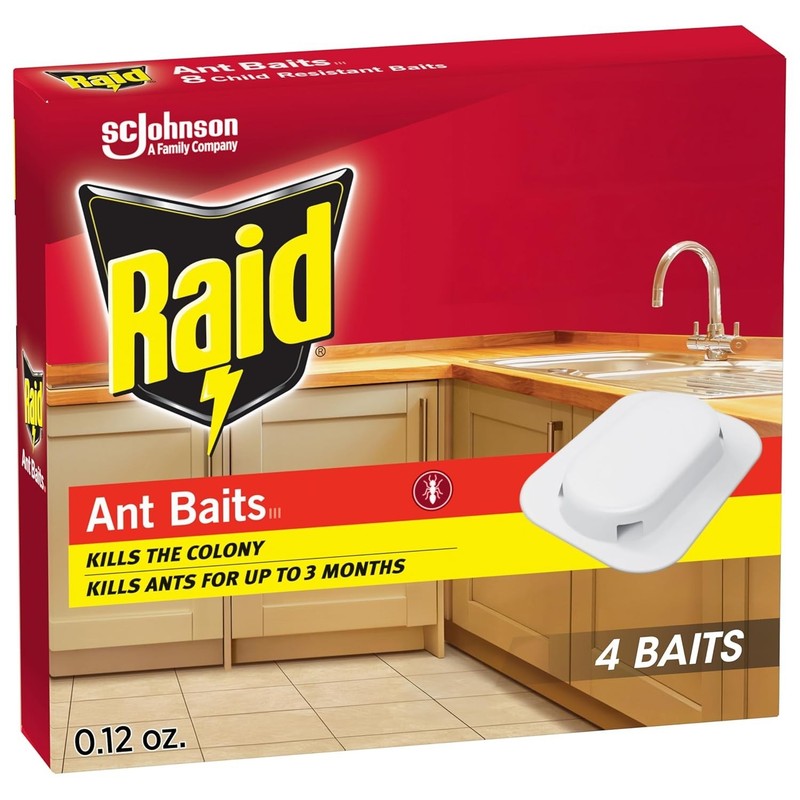 Ant Killer Bait 4 Count Outdoor Indoor Tray Traps Ready To Use For 3 Months