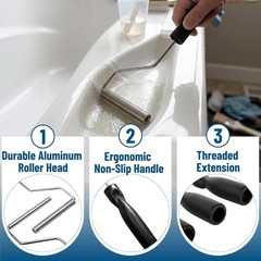 Fiberglass Roller Tools Kit Set of 5, Bubble Paddle Tool Fiberglass Resin Repair