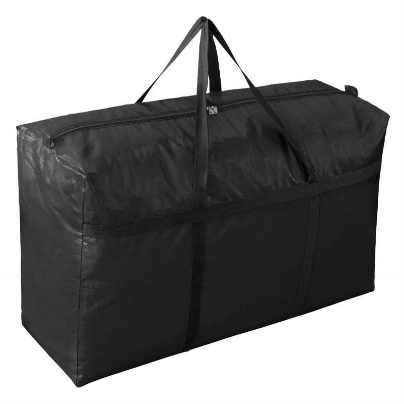 Extra Large Tarp Storage Bag Black 45Gal/170L Heavy Duty Carrier Organizer