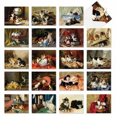 20 Assorted Blank Notecards w/ Envelopes (20 Designs, 1 Each) Classic Cats