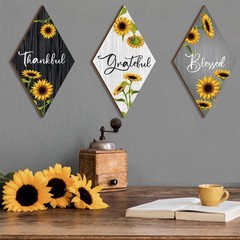 Sintuff 3 Pcs Sunflower Wall Decor 6.69 x 11.81 inches, as pictures show