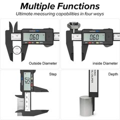 100mm Digital Caliper Electronic Carbon Fiber Vernier Gauge Measuring Tool