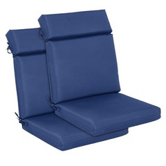 Aoodor 2Pcs Outdoor Patio Deck Cartridge High Back Dining Chair Cushions Seat