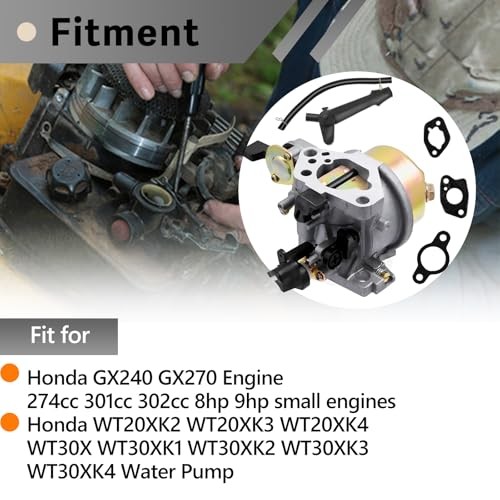 Carburetor Kit for Honda GX240 GX270 8hp 9hp Predator 301cc 302cc 16100-ZE2-W71 gallery