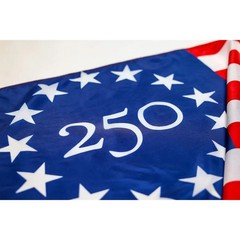 America 250 – 3×5 ft BETSY ROSS FLAG 250 in 13 Star Circle Poly-Cotton USA Made
