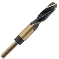 11/16in Reduced Shank HSS Drill Bit Black Gold Oxide Split Point