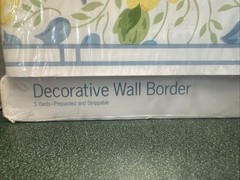 Martha Stewart «Flower Basket» Yellow, Blue Flowers Wall Border – 6.75 in x 5 yd