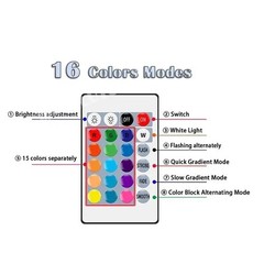 RGB LED Bulb E27 16 Colors Dimmable Lamp w Remote 24Key 220V Smart Light